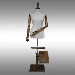 Punto Deri Kumaşlı Bayan Terzi Mankeni Ahşap Kollu Özel Ayak