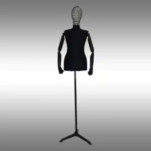 Bayan Plastik Terzi Mankeni Tel Kafalı Ahşap Kollu Yıldız Döküm Ayak