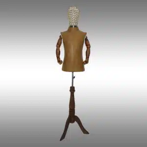 Çocuk Terzi Mankeni Tel Kafalı Ahşap Kollu Çatal Ayak Tokyo Kumaşlı