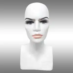 Bayan Büst Kafa Mankeni Beyaz Makyajlı