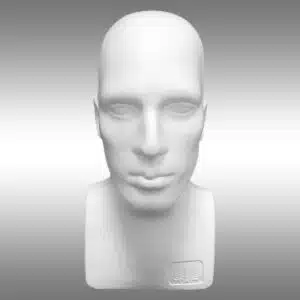 Erkek Büst Kafa Mankeni Beyaz Makyajsız